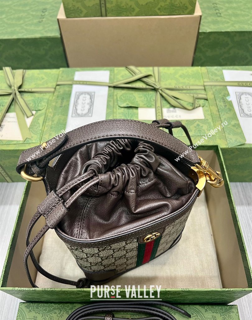 Gucci Ophidia GG Canvas Bucket bag 752583 Beige/Brown 2023 (DLH-231114101)