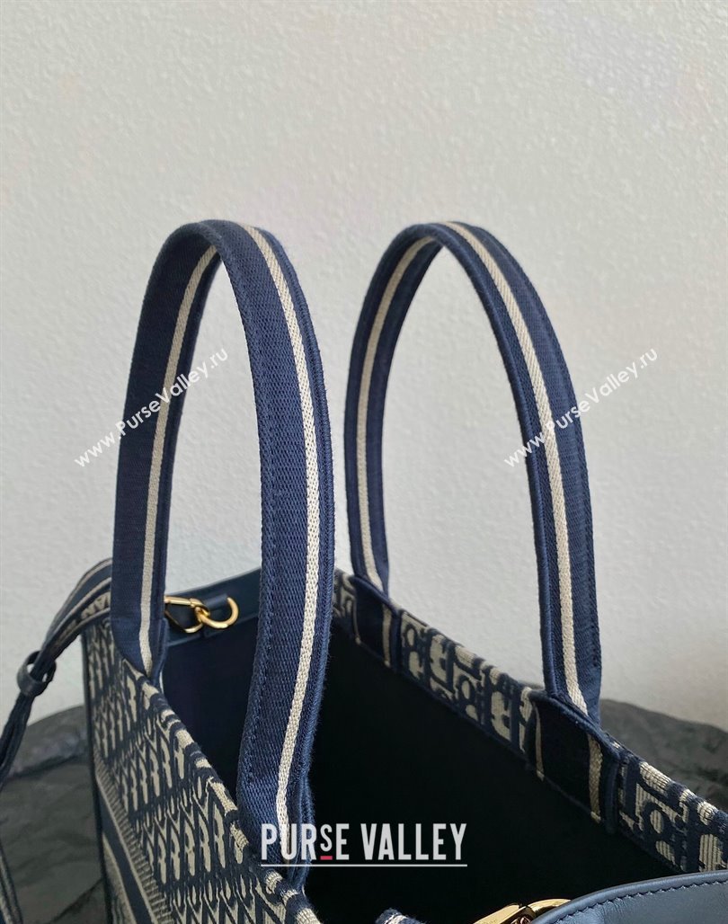 Dior Medium Book Tote Bag Bag in Ecru White and Blue Dior Oblique Embroidery 2023 (BF-231115008)