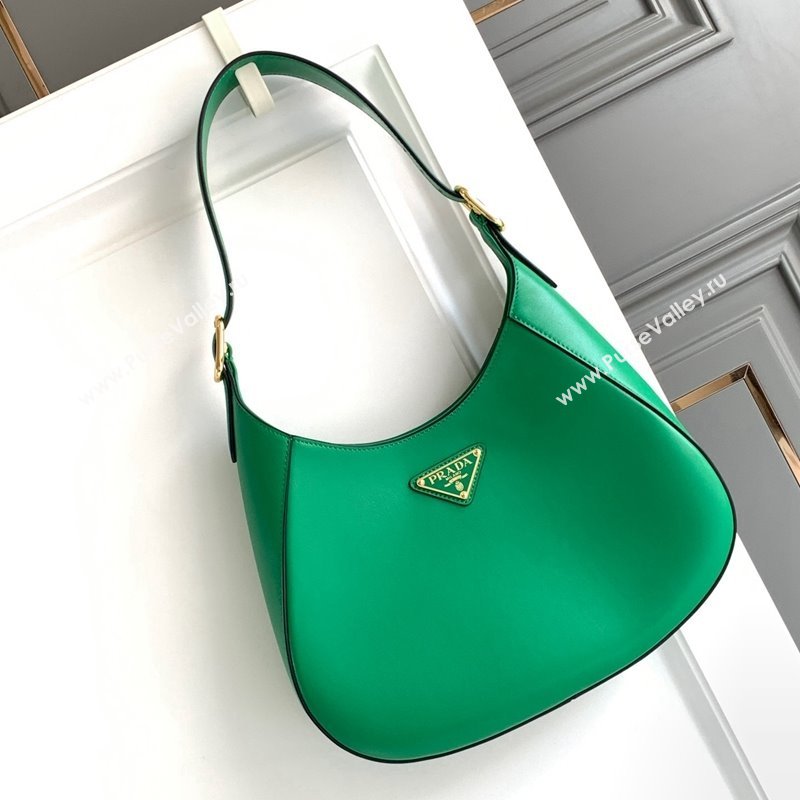 Prada Leather Shoulder Bag 1BC179 Green 2 2023 (YZ-231115053)