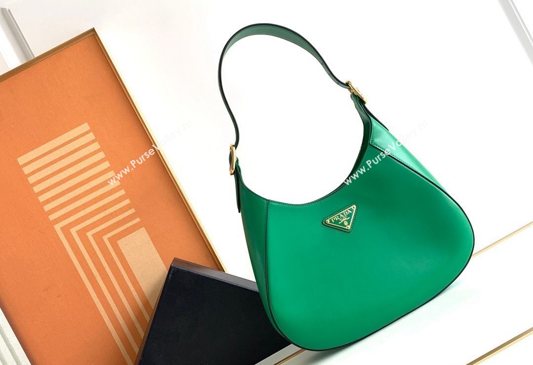 Prada Leather Shoulder Bag 1BC179 Green 2 2023 (YZ-231115053)