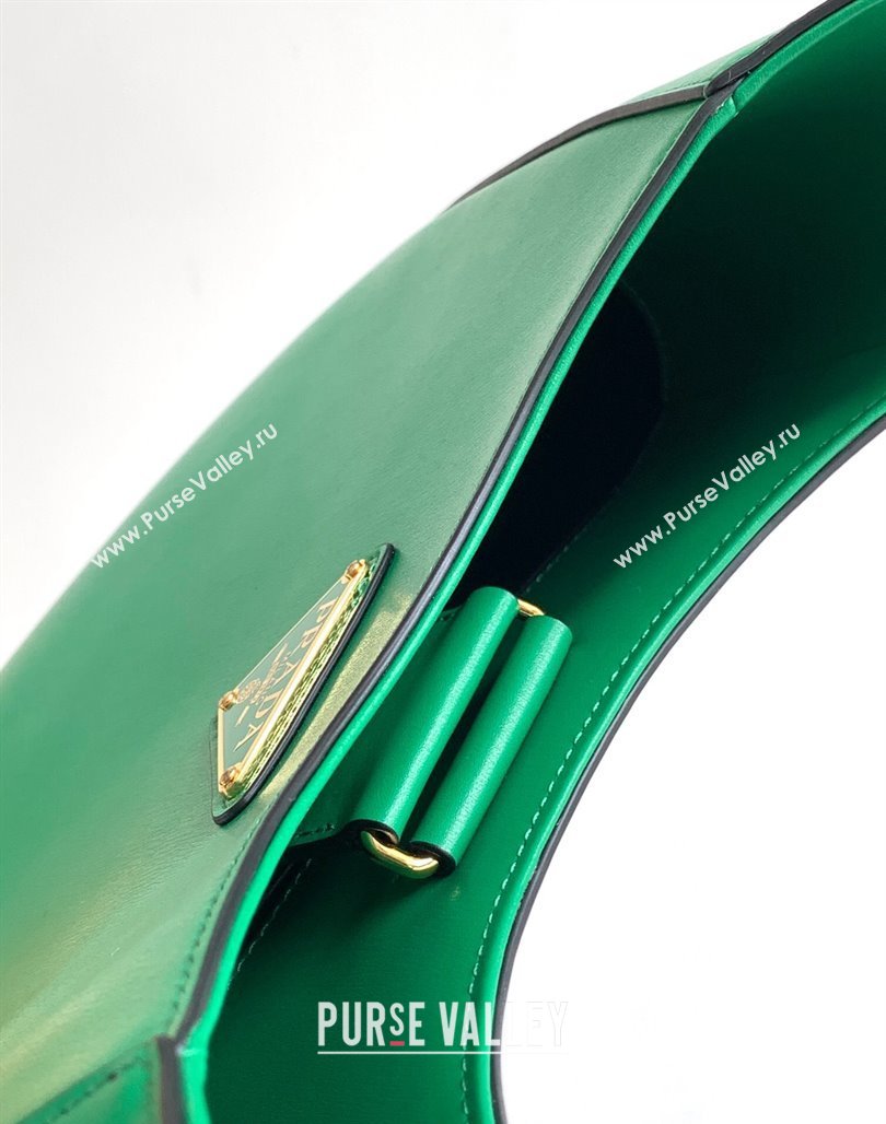 Prada Leather Shoulder Bag 1BC179 Green 2 2023 (YZ-231115053)