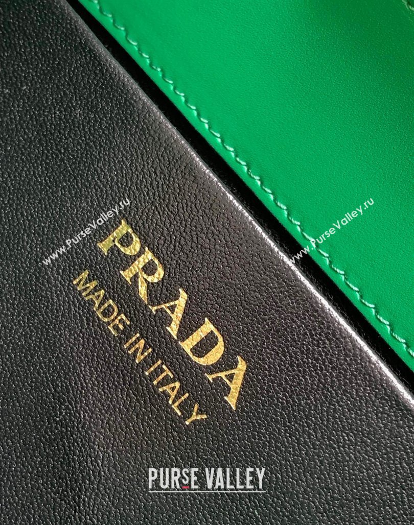 Prada Leather Shoulder Bag 1BC179 Green 2 2023 (YZ-231115053)