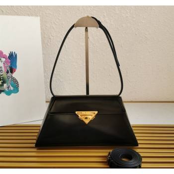 Prada Medium brushed leather handbag Black 2023 1BD343 (YZ-231115055)