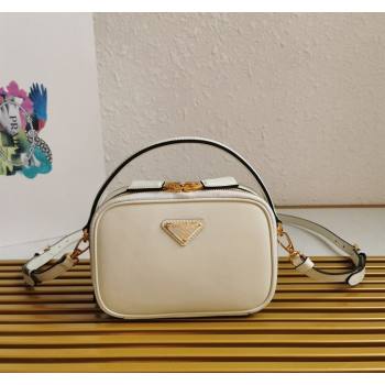 Prada Odette leather mini-bag White 2023 1BH203 (YZ-231115061)