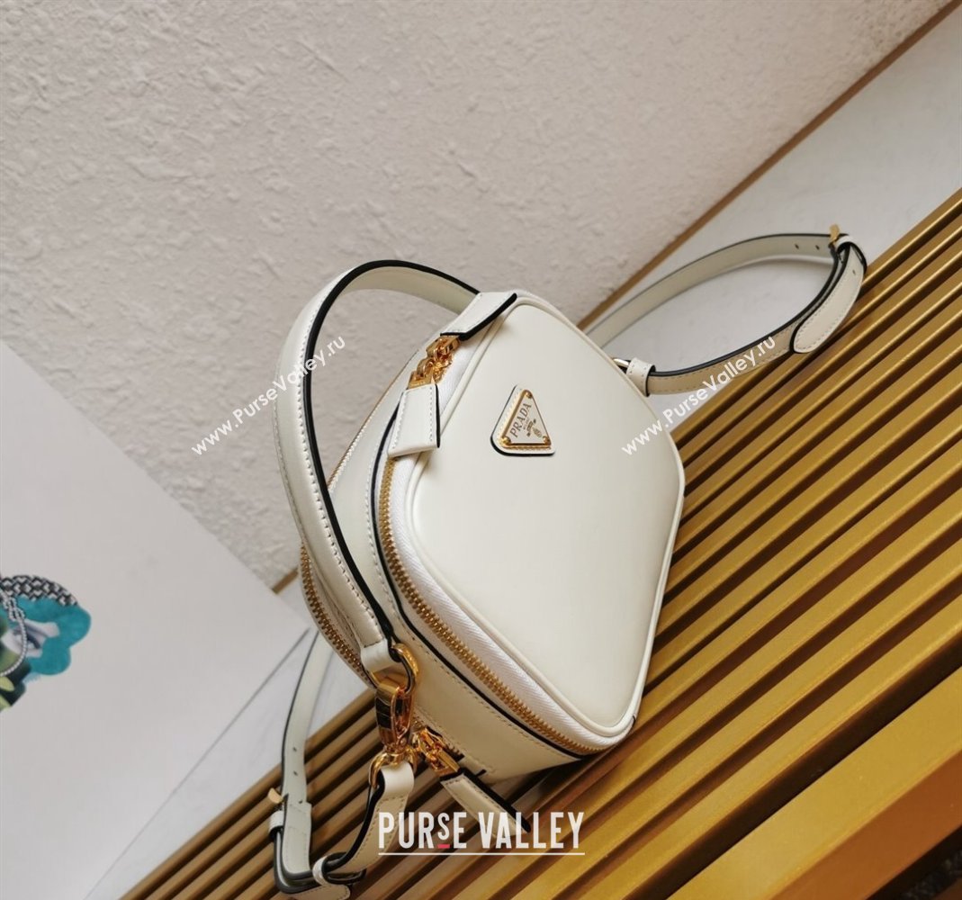 Prada Odette leather mini-bag White 2023 1BH203 (YZ-231115061)