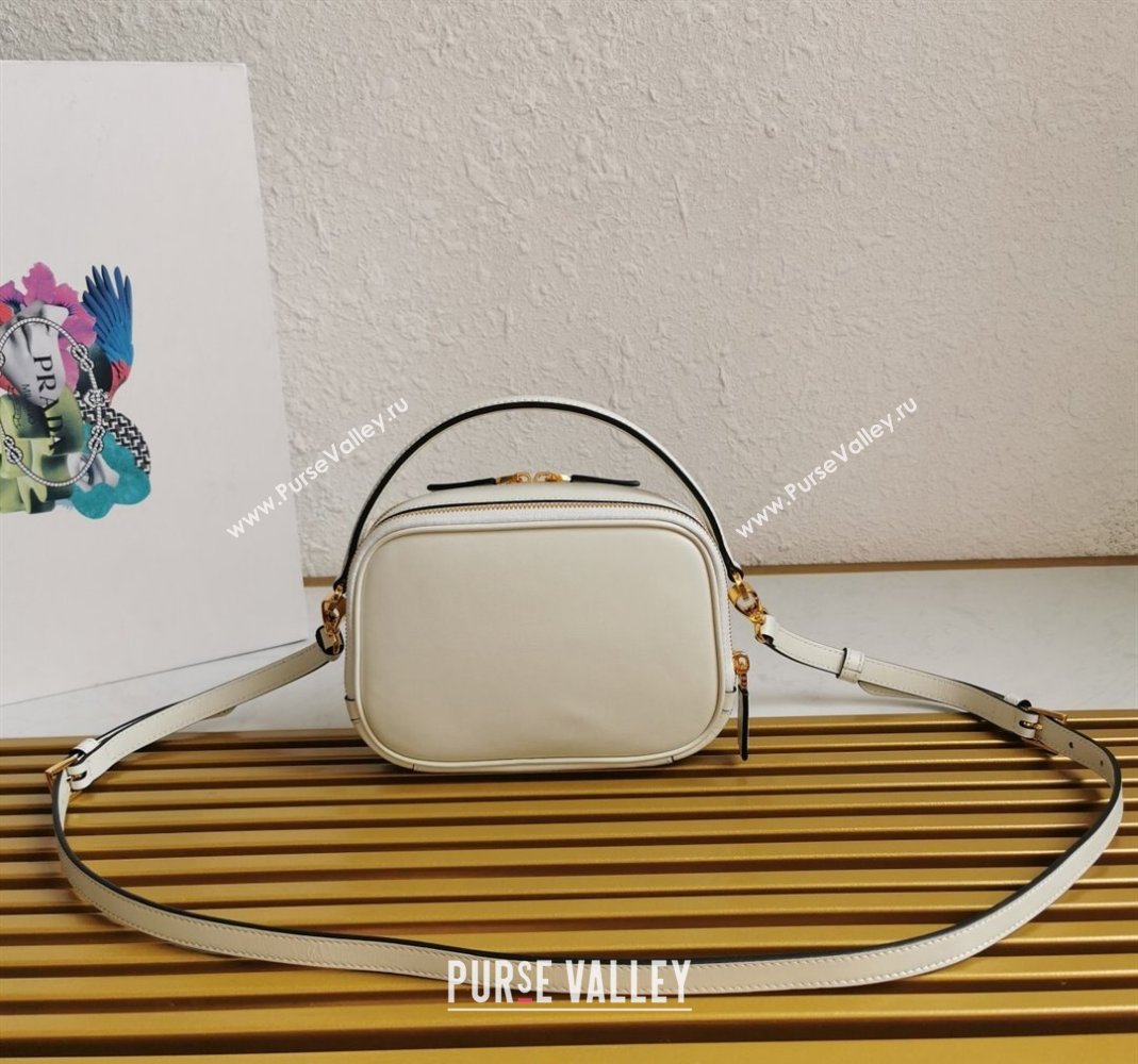 Prada Odette leather mini-bag White 2023 1BH203 (YZ-231115061)