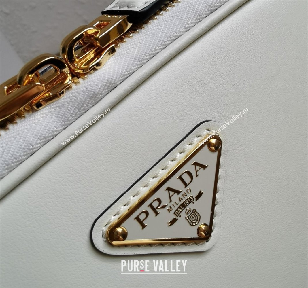 Prada Odette leather mini-bag White 2023 1BH203 (YZ-231115061)