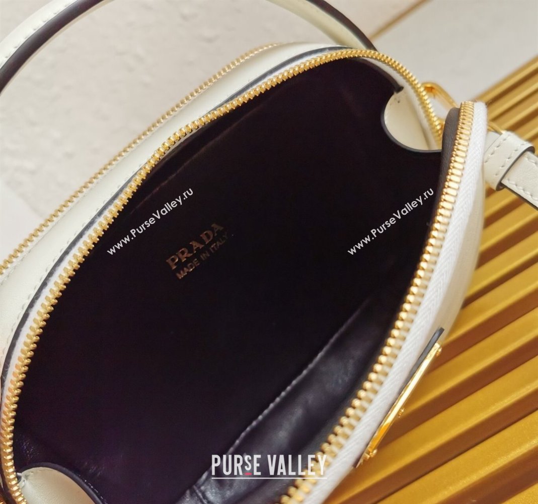 Prada Odette leather mini-bag White 2023 1BH203 (YZ-231115061)