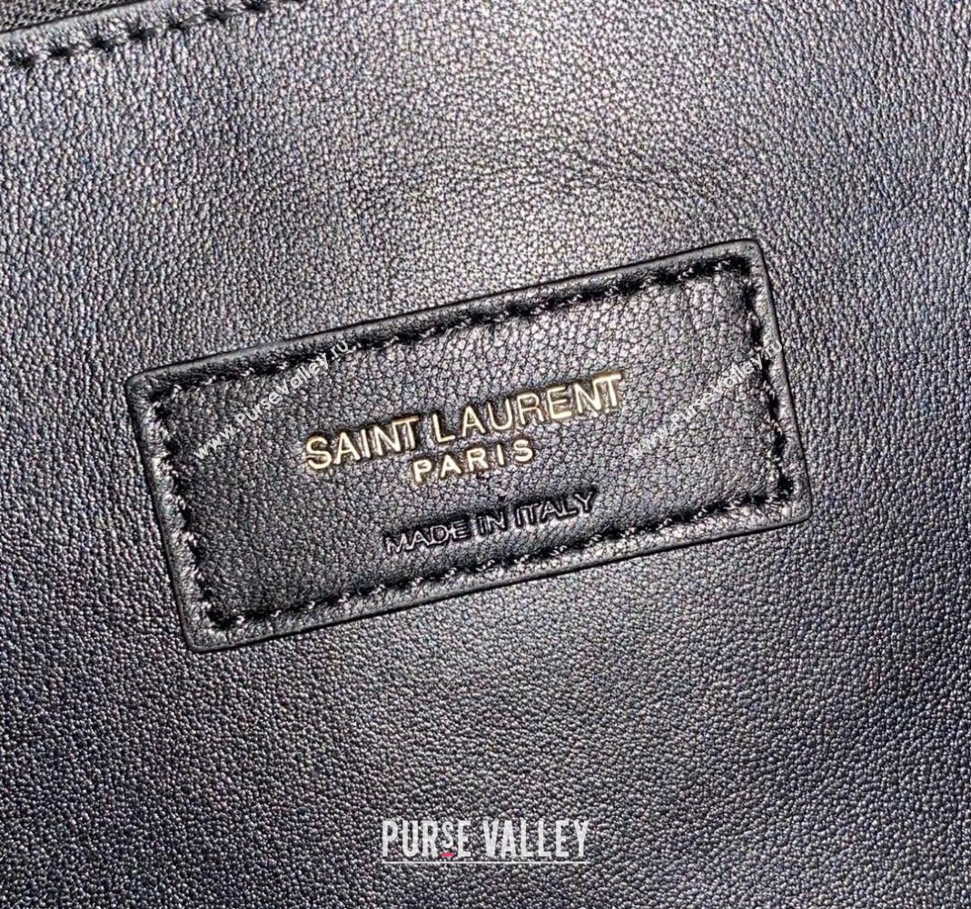 Saint Laurent LE 5 À 7 Supple Large Bucket Bag in Smooth Leather 753837 Black 2023 (nana-231115097)