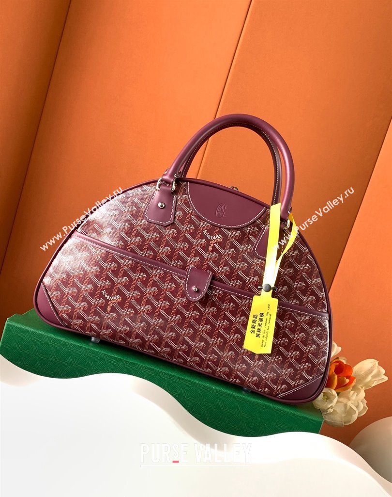 Goyard Large Vintage Bowling Bag Burgundy 2023 GY8824 (ZHANG-231115100)