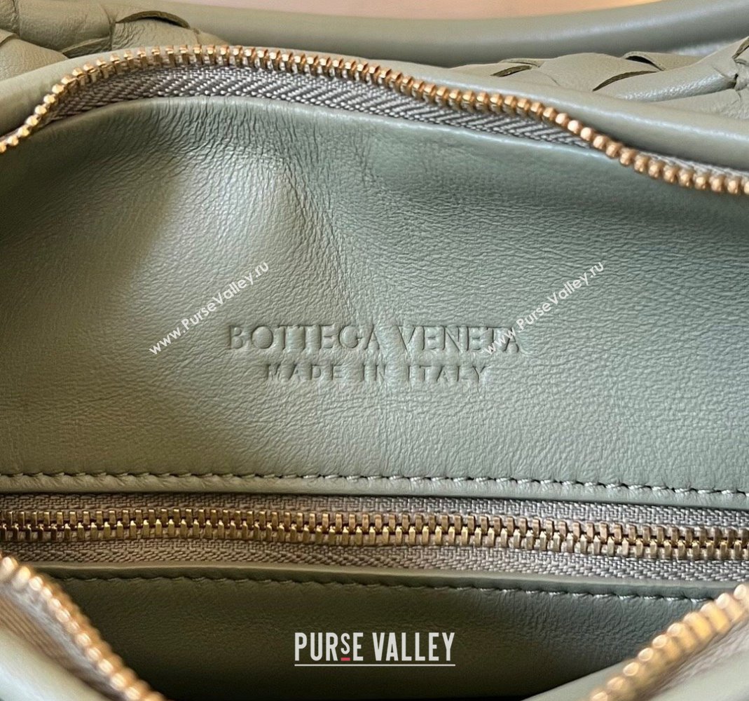 Bottega Veneta Medium Gemelli Shoulder Bag in Intrecciato Leather Travertine Green 2023 764281 (WT-231116011)