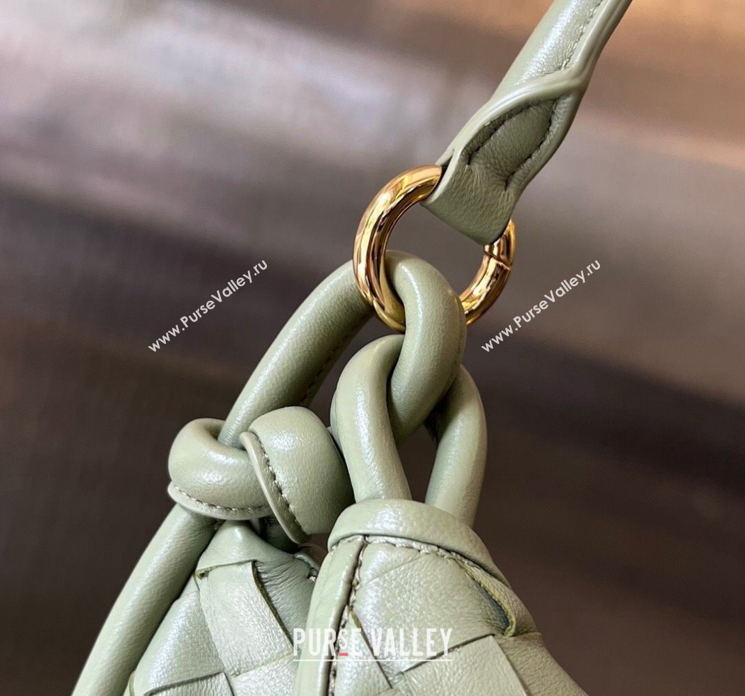 Bottega Veneta Medium Gemelli Shoulder Bag in Intrecciato Leather Travertine Green 2023 764281 (WT-231116011)