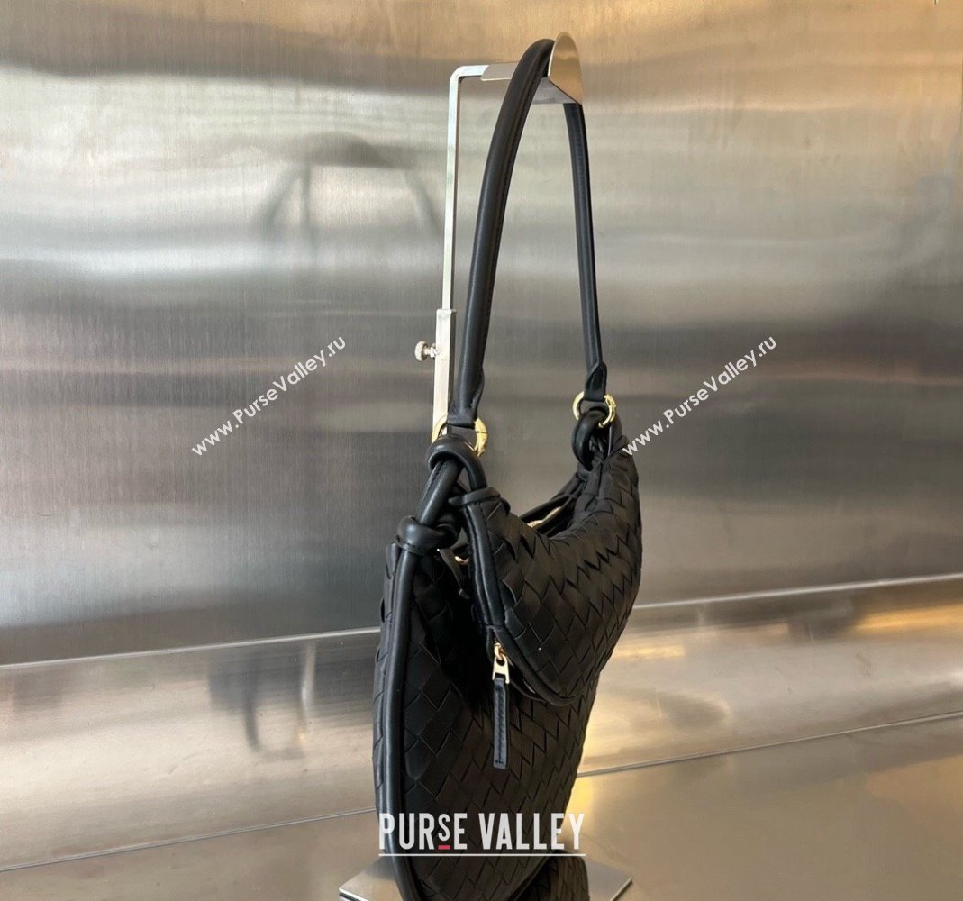 Bottega Veneta Medium Gemelli Shoulder Bag in Intrecciato Leather Black 2023 764281 (WT-231116013)