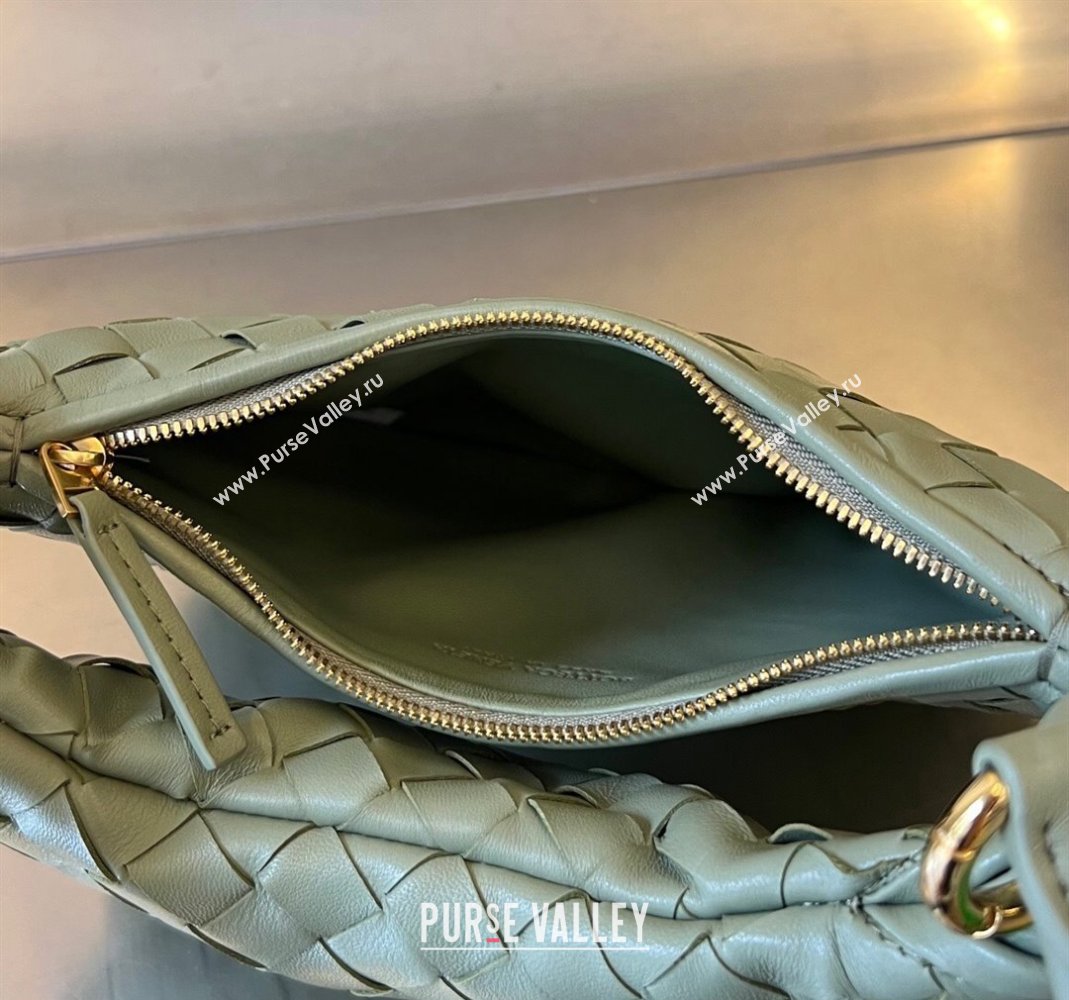 Bottega Veneta Small Gemelli Shoulder Bag in Intrecciato Leather Travertine Green 2023 776764 (WT-231116014)