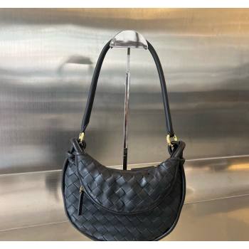 Bottega Veneta Small Gemelli Shoulder Bag in Intrecciato Leather Black 2023 776764 (WT-231116015)