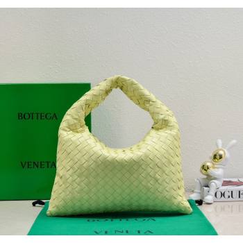 Bottega Veneta Small Hop Hobo Bag Intrecciato Calf Leather Camomile Yellow 2023 763966 (WT-231116027)