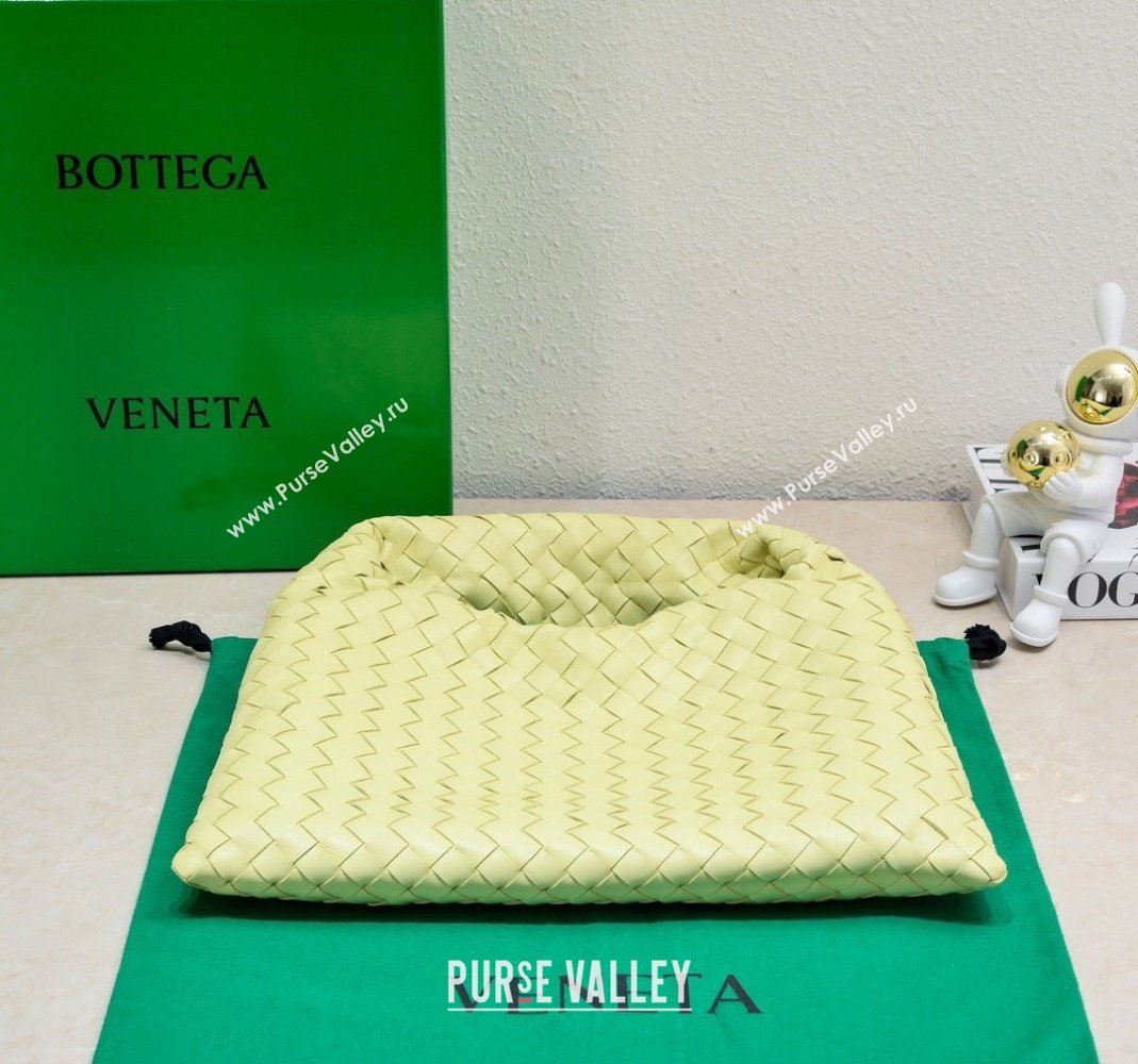 Bottega Veneta Small Hop Hobo Bag Intrecciato Calf Leather Camomile Yellow 2023 763966 (WT-231116027)