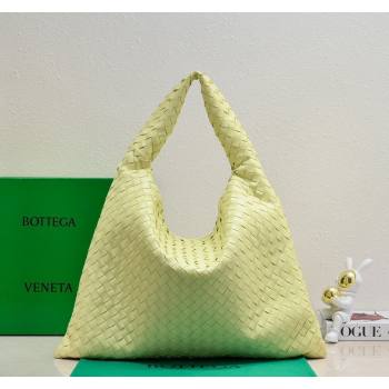 Bottega Veneta Large Hop Hobo Bag Intrecciato Calf Leather Camomile Yellow 2023 763970 (WT-231116032)