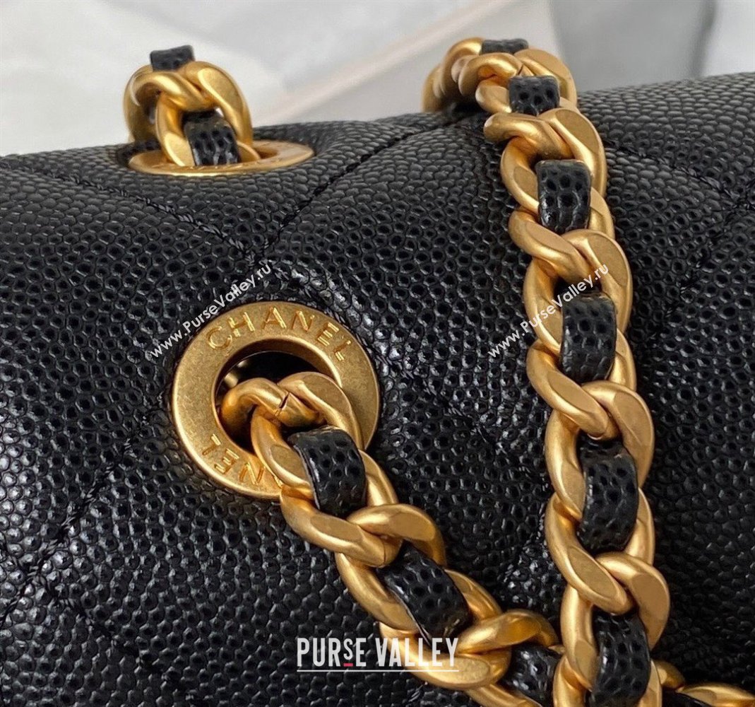 Chanel Grained Calfskin Backpack Bag with Chain AS4490 Black 2023 (yezi-231111071)