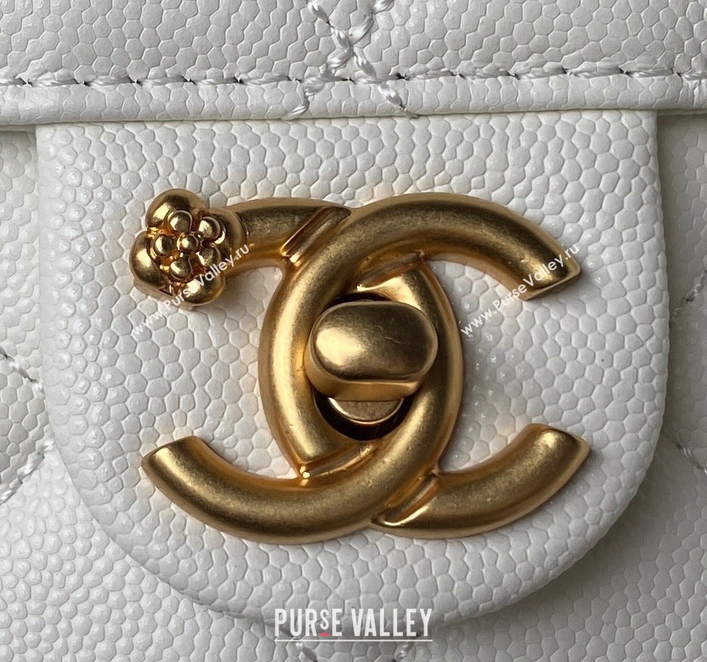 Chanel Grained Calfskin Backpack Bag with Chain AS4490 White 2023 (yezi-231111072)