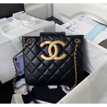 Chanel Bucket Lambskin Bag AS4596 Black 2023 (yezi-231127030)