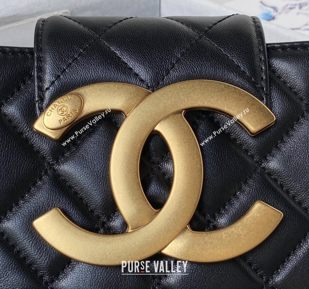 Chanel Bucket Lambskin Bag AS4596 Black 2023 (yezi-231127030)