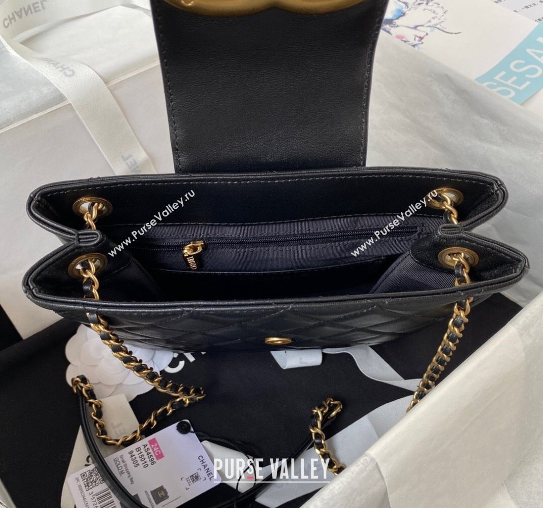 Chanel Bucket Lambskin Bag AS4596 Black 2023 (yezi-231127030)