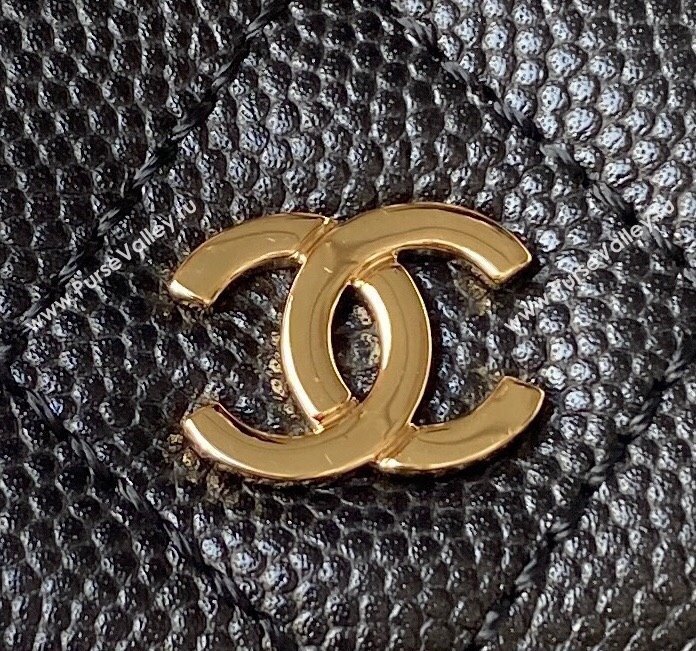 Chanel Grained Calfskin Mini Backpack Bag with Chain AP3573 Black 2023 (yezi-231127044)
