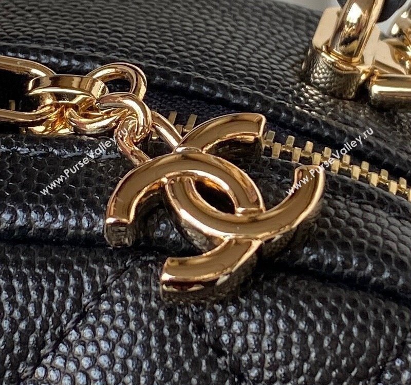 Chanel Grained Calfskin Mini Backpack Bag with Chain AP3573 Black 2023 (yezi-231127044)