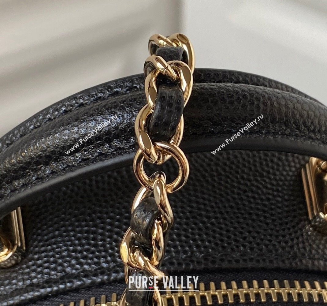 Chanel Grained Calfskin Mini Backpack Bag with Chain AP3573 Black 2023 (yezi-231127044)