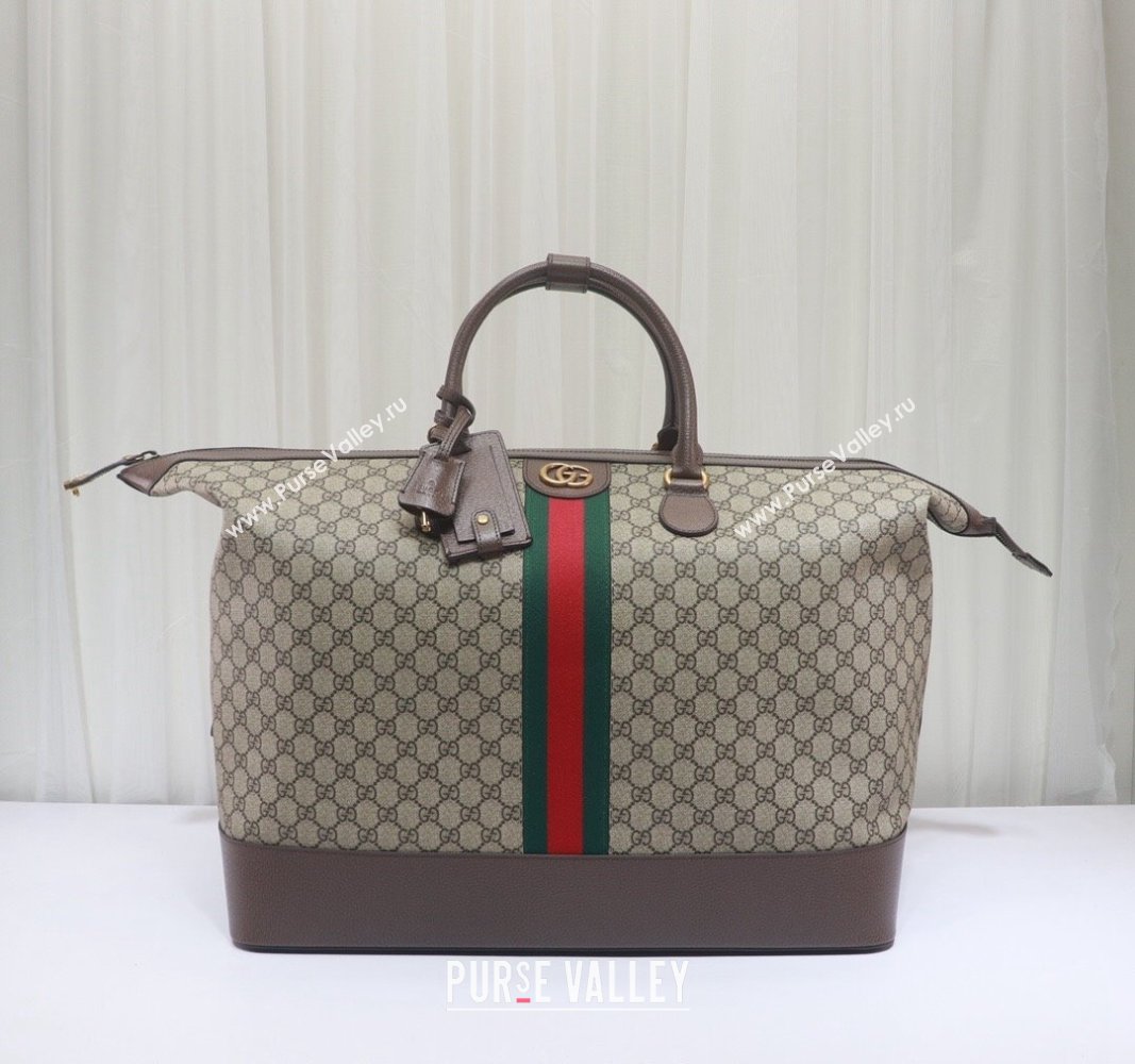 Gucci GG Canvas Duffle Bag ‎760228 Beige/Brown 2023 (DLH-231128084)