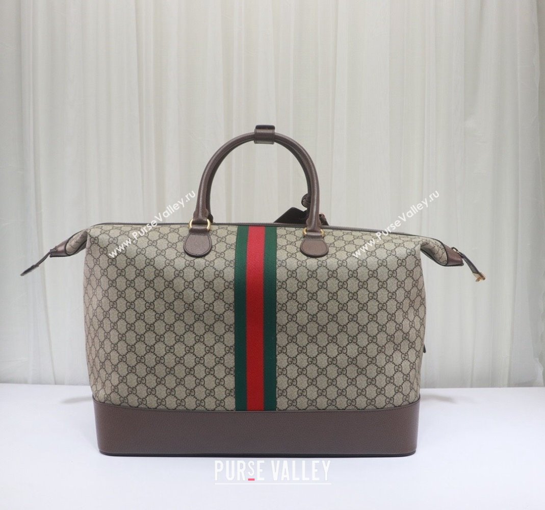 Gucci GG Canvas Duffle Bag ‎760228 Beige/Brown 2023 (DLH-231128084)