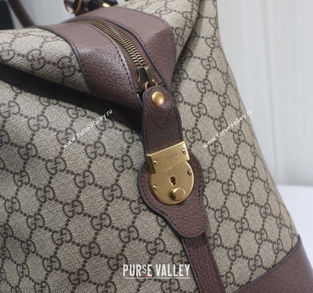 Gucci GG Canvas Duffle Bag ‎760228 Beige/Brown 2023 (DLH-231128084)