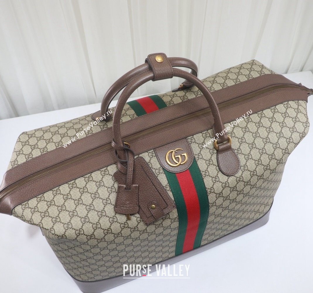 Gucci GG Canvas Duffle Bag ‎760228 Beige/Brown 2023 (DLH-231128084)