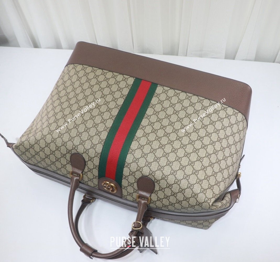 Gucci GG Canvas Duffle Bag ‎760228 Beige/Brown 2023 (DLH-231128084)