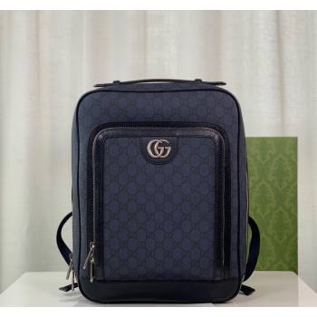 Gucci Mens Ophidia GG Canvas Medium Backpack bag 745718 Dark Blue 2023 (DLH-231128107)