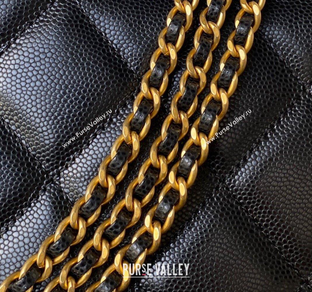 Chanel Grained Calfskin Hobo Bag AS4612 Black 2023 (yezi-231127046)