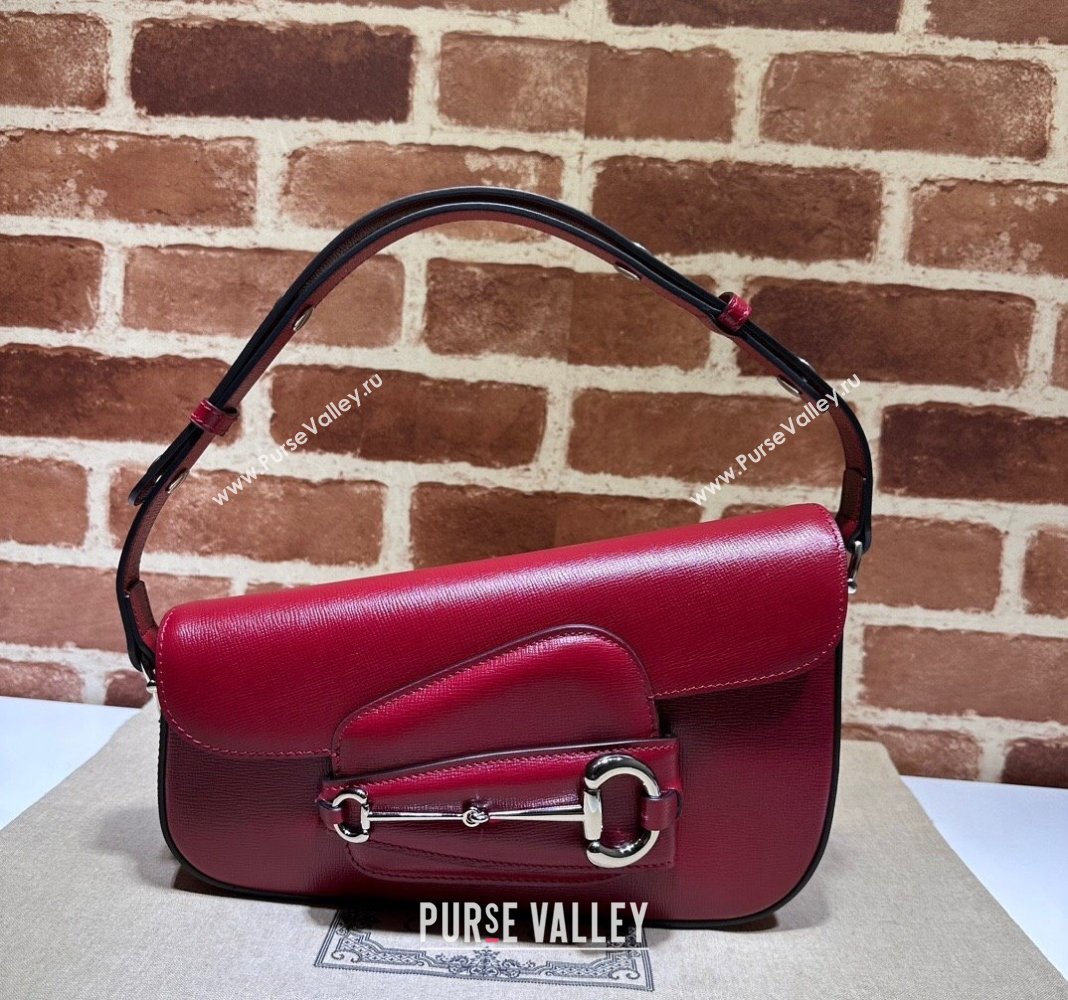 Gucci Horsebit 1955 Leather Shoulder Bag 764155 Red 2023 (DLH-231128110)