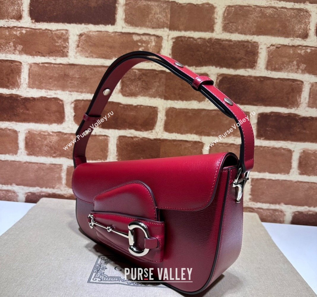 Gucci Horsebit 1955 Leather Shoulder Bag 764155 Red 2023 (DLH-231128110)