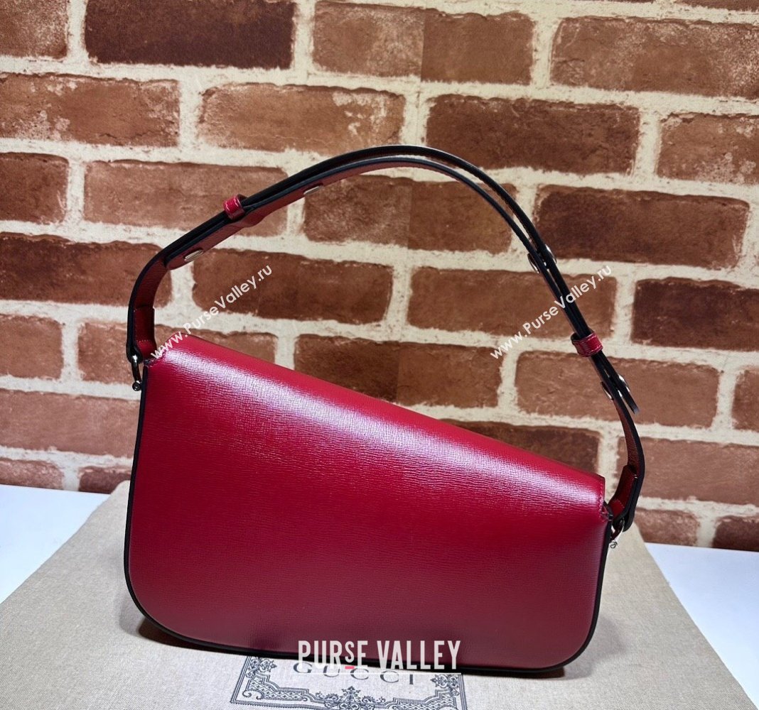 Gucci Horsebit 1955 Leather Shoulder Bag 764155 Red 2023 (DLH-231128110)