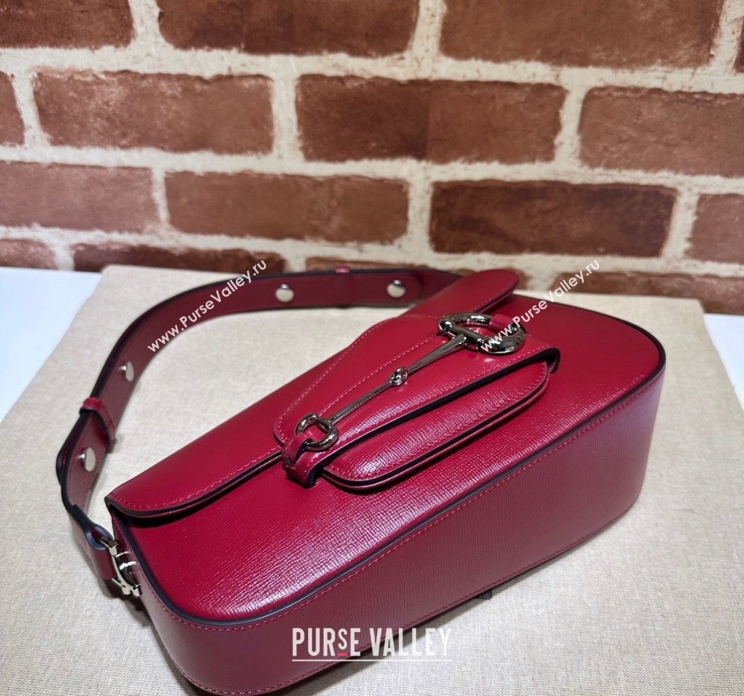 Gucci Horsebit 1955 Leather Shoulder Bag 764155 Red 2023 (DLH-231128110)