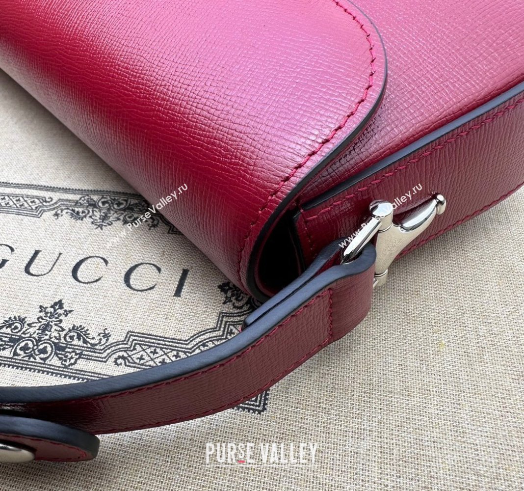 Gucci Horsebit 1955 Leather Shoulder Bag 764155 Red 2023 (DLH-231128110)