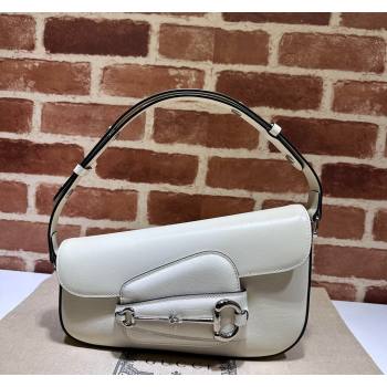 Gucci Horsebit 1955 Leather Shoulder Bag 764155 White 2023 (DLH-231128111)