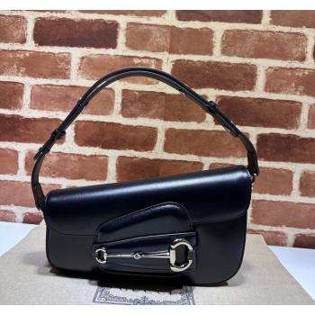 Gucci Horsebit 1955 Leather Shoulder Bag 764155 Black 2023 (DLH-231128112)