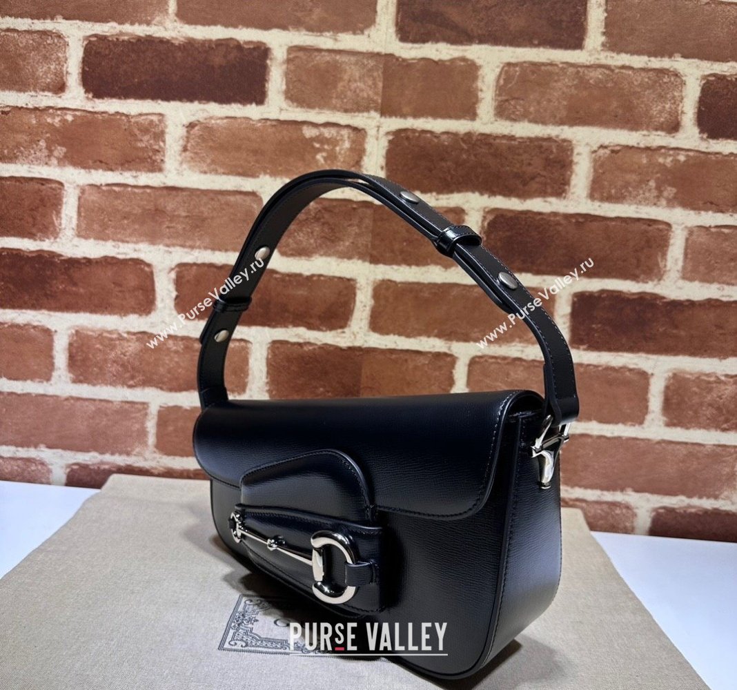 Gucci Horsebit 1955 Leather Shoulder Bag 764155 Black 2023 (DLH-231128112)