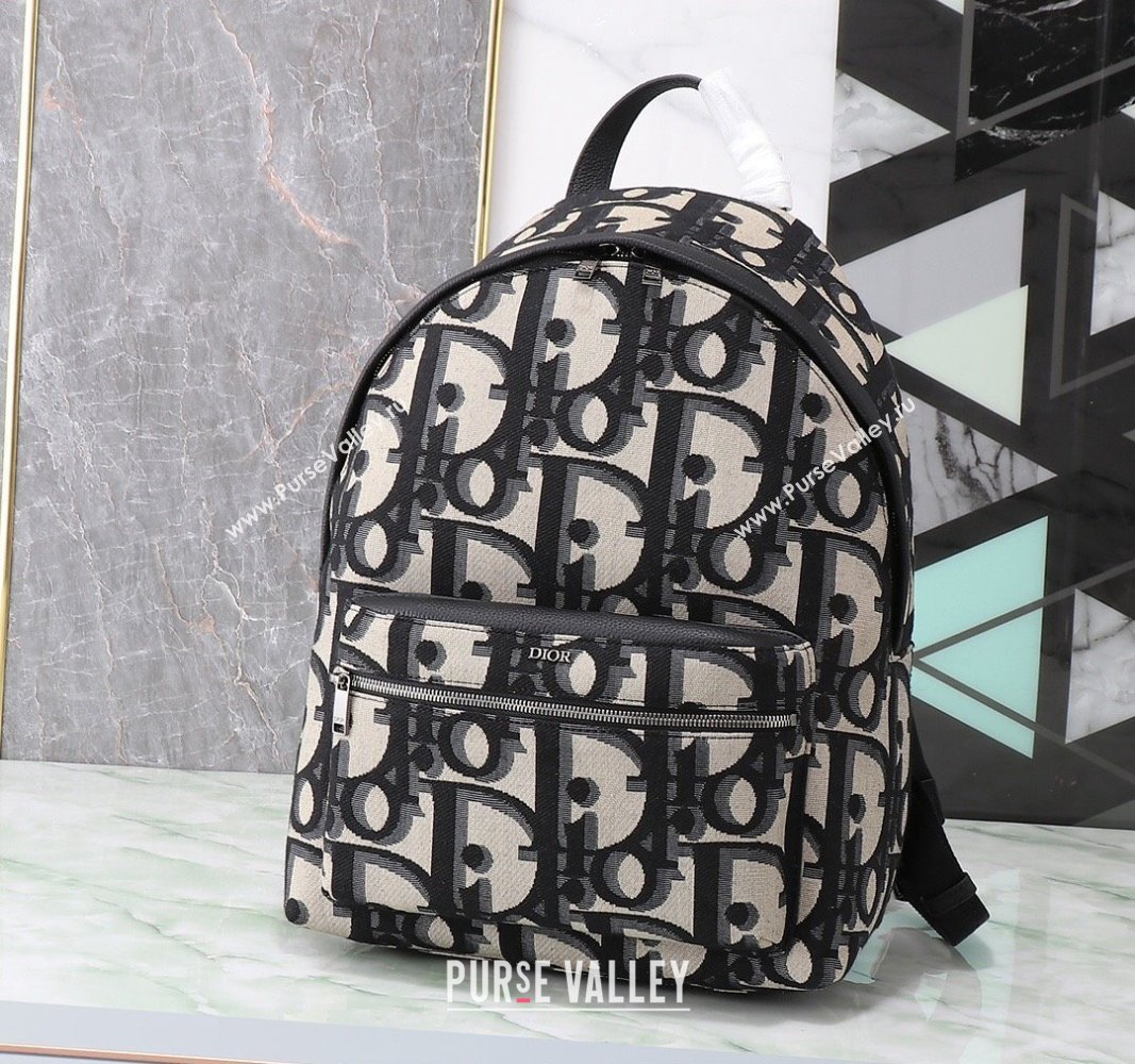 Dior Rider Backpack Bag in Beige and Black Maxi Dior Oblique Jacquard 2023 (BF-231129056)