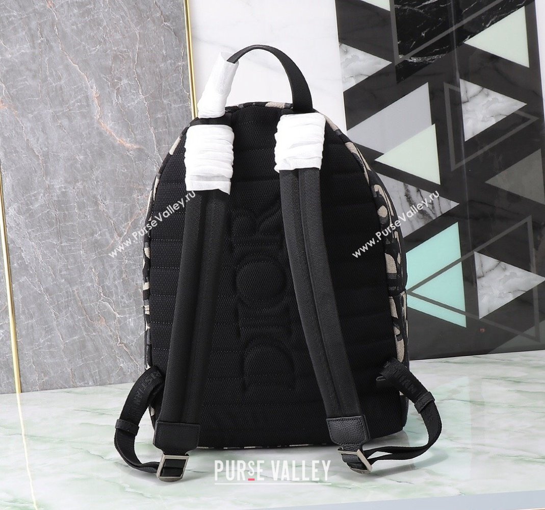 Dior Rider Backpack Bag in Beige and Black Maxi Dior Oblique Jacquard 2023 (BF-231129056)