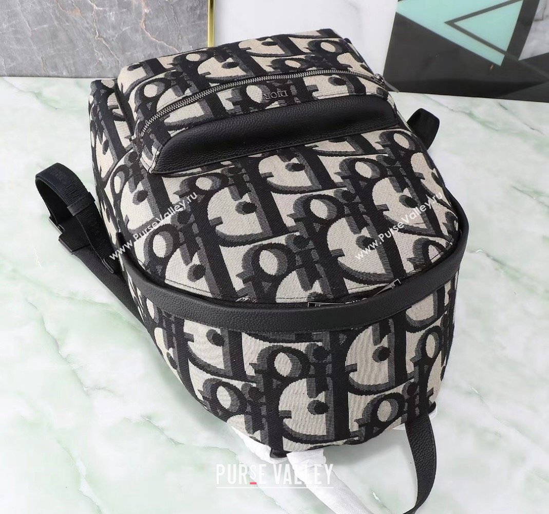 Dior Rider Backpack Bag in Beige and Black Maxi Dior Oblique Jacquard 2023 (BF-231129056)
