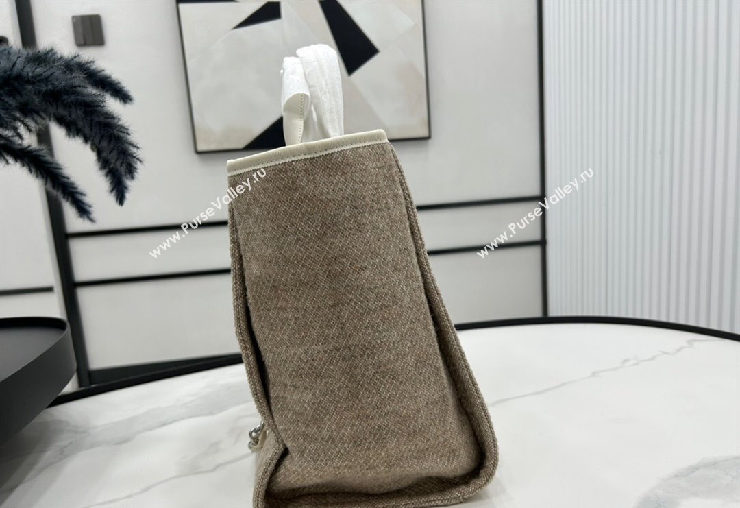 Chanel Deauville Wool Large Shopping Bag Grey 2023 A66941 (yezi-231127075)