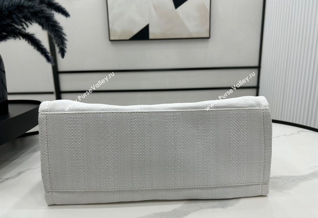 Chanel Deauville Striped Large Shopping Bag White 2023 A66941 (yezi-231127080)